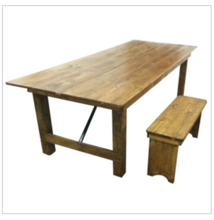 Solid wood antique dining farm table
